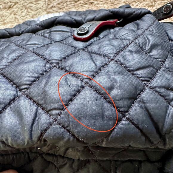 MZ Wallace Black Camouflage Mini Quilted Backpack Puffer Size M - Picture 15 of 16